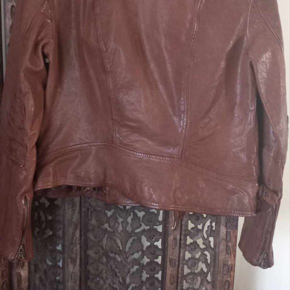 Lauren Ralph Lauren leather Motorcycle jacket - Picture 2 of 3